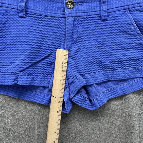 Lilly Pulitzer Shorts Womens 0 Blue Walsh Short Textured Cotton Seersucker - Picture 11 of 14